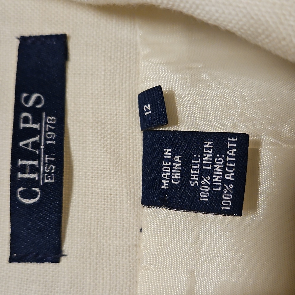 Chaps Linen Jacket - Picture 5 of 7